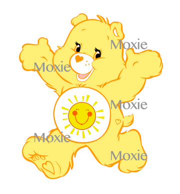Care Bear Yellow Decal & Acrylic Blank COMBO