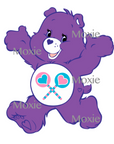 Care Bear Purple Decal & Acrylic Blank COMBO