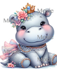 Glamour Hippo Decal & Acrylic Blank COMBO