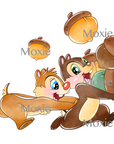 Chipmunks Decal & Acrylic Blank COMBO
