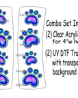 Dog Paws Hair Clip UV DTF/Blanks Combo