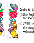Teacher Hair Clip UV DTF/Blanks Combo