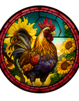 Stained Rooster Decal
