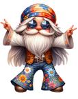 Retro Peace Gnome Decal & Acrylic Blank COMBO