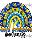 Down Syndrome Awareness Rainbow UV DTF