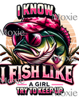 Fish Like A Girl UV DTF
