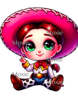 Cowgirl Decal & Acrylic Blank COMBO