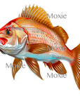 Redfish Acrylic Blank and UV DTF Decal