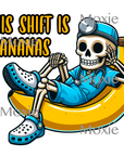 This Shift is Bananas Decal & Acrylic Blank COMBO