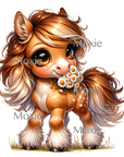 Cute Pony Decal & Acrylic Blank COMBO