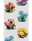 Flower Cactus Pen Wrap UV DTF
