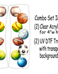 Sports Balls Hair Clip UV DTF/Blanks Combo
