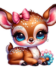 Baby Deer Decal & Acrylic Blank COMBO