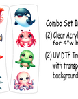 Ocean Life Hair Clip UV DTF/Blanks Combo