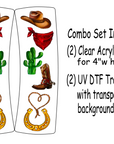 Cowboy Hair Clip UV DTF/Blanks Combo