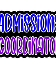 Admissions Coordinator Badge Reel Blank
