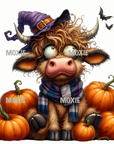 Cow Pumpkin Decal & Acrylic Blank COMBO