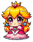 Princess Peach Decal & Acrylic Blank COMBO