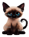 Siamese Kitten Decal & Acrylic Blank COMBO