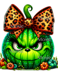Grinch Pumpkin Decal & Acrylic Blank COMBO