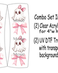 Coquette Ghost Hair Clip UV DTF/Blanks Combo