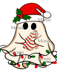 Christmas Ghost Decal & Acrylic Blank COMBO