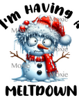 Melty Snowman Decal & Acrylic Blank COMBO