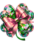 Bow Disco Clover Decal & Acrylic Blank COMBO