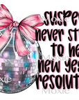 Suspect New Years Decal & Acrylic Blank COMBO