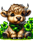 Baby Clover Cow Decal & Acrylic Blank COMBO