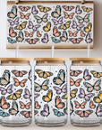 Colorful Butterflies UV DTF Glass Wrap