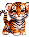 Baby Tiger Decal & Acrylic Blank COMBO