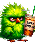 Need Energy Bird Decal & Acrylic Blank COMBO