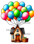 House Balloon Decal & Acrylic Blank COMBO