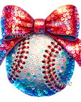 Sequin Baseball Decal & Acrylic Blank COMBO