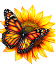 Monarch Sunflower Decal & Acrylic Blank COMBO
