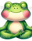 Meditating Frog Decal & Acrylic Blank COMBO