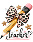 Teacher Pencil Decal & Acrylic Blank COMBO