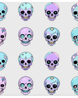 Pastel Skulls Pen Elements UV DTF