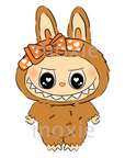 Brown Monster Doll Decal & Acrylic Blank COMBO