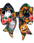 Cute Halloween Black Bow Decal & Acrylic Blank COMBO
