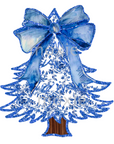 Blue Christmas Tree Decal & Acrylic Blank COMBO