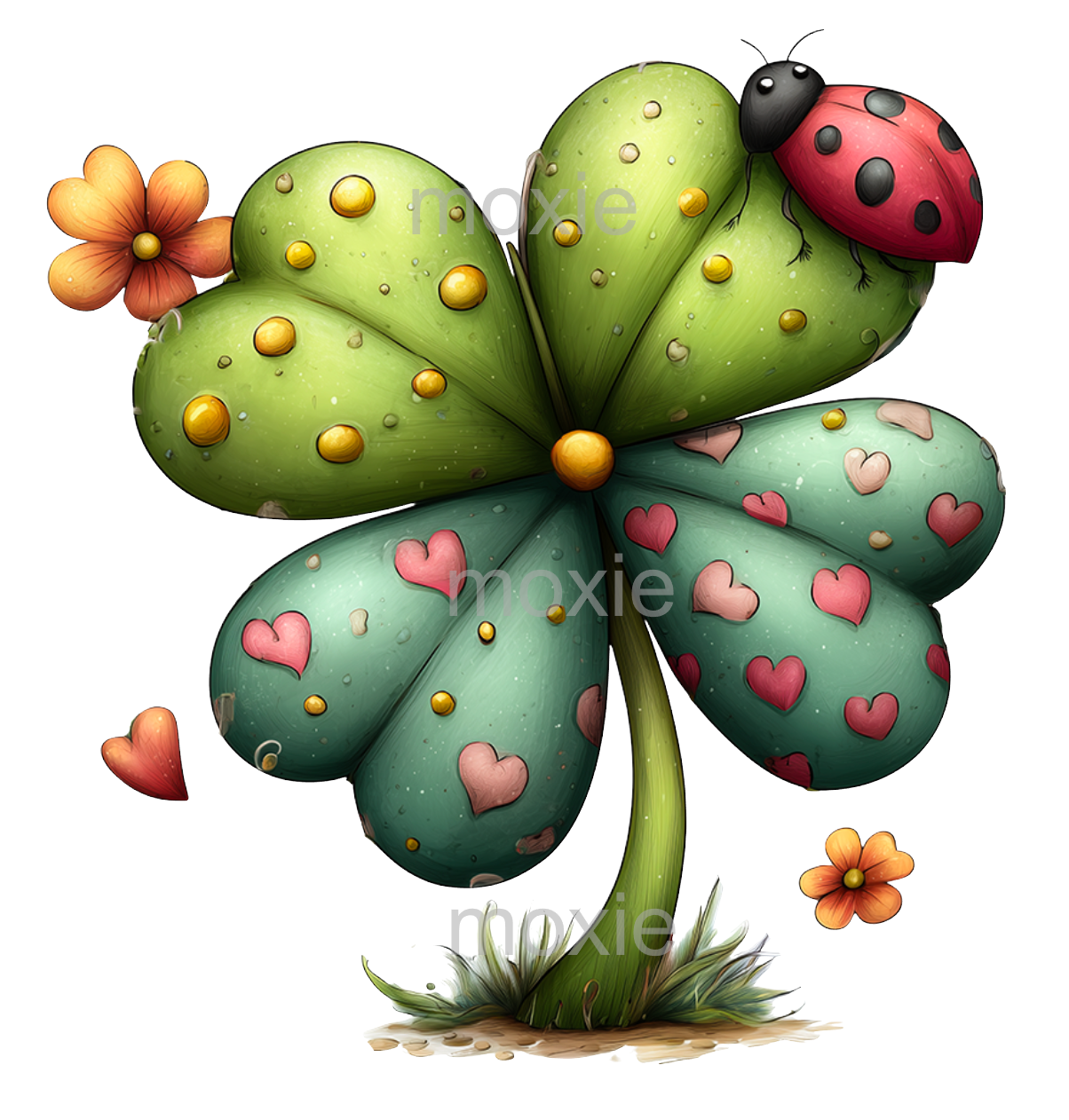 Cute Clover Ladybug Decal & Acrylic Blank COMBO – Moxie Vinyls