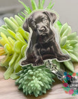 Black Labrador Puppy Decal & Acrylic Blank COMBO