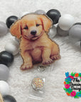Golden Retriever Puppy Decal & Acrylic Blank COMBO