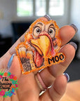 Moo Turkey Decal & Acrylic Blank COMBO
