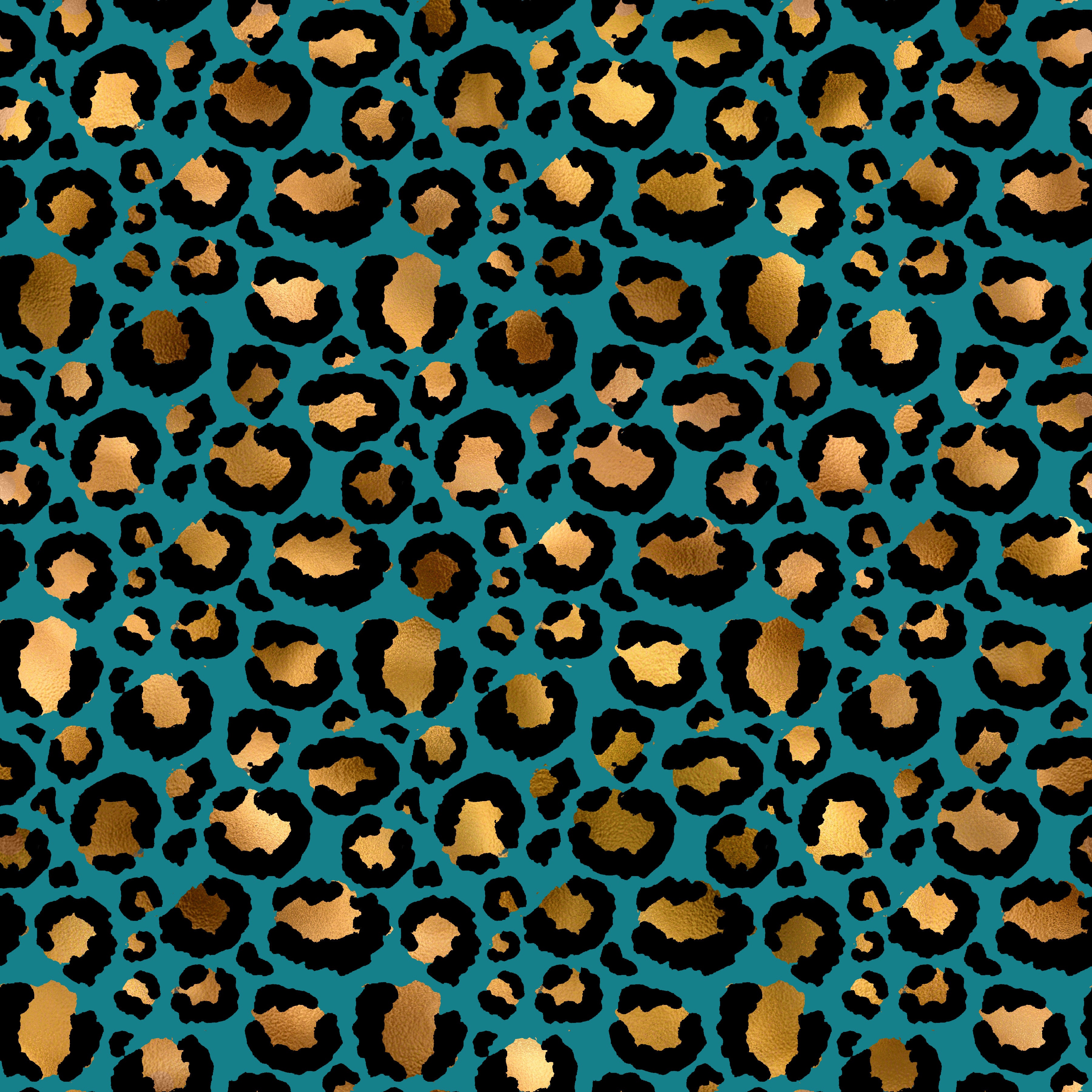 Leopard Skin Printed Vinyl - Teal Large Spots – Moxie Vinyls