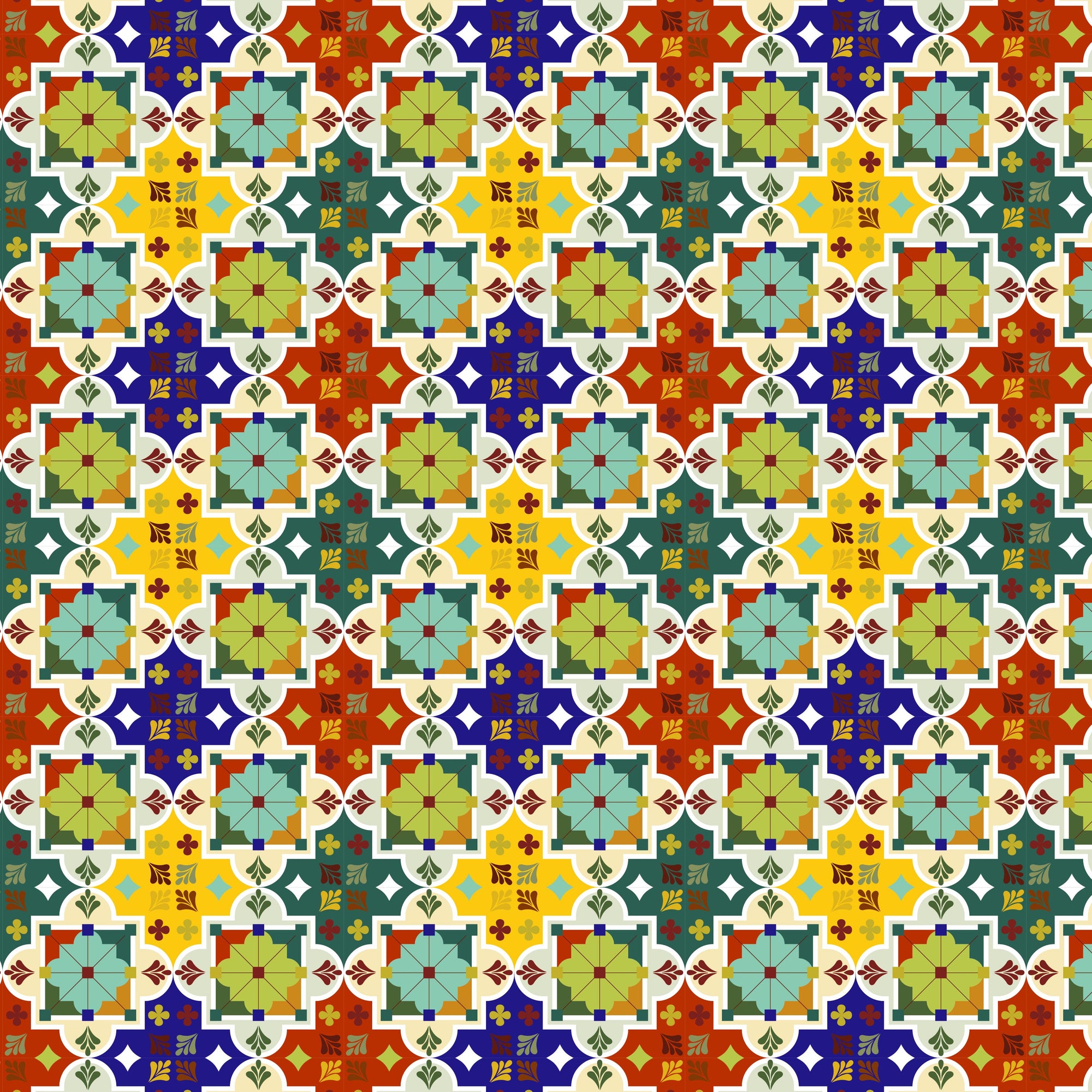 Colorful Moroccan Vinyl pattern