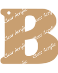 Alphabet Letter B Clear Acrylic