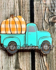 Pumpkin Vintage Truck Acrylic Blank